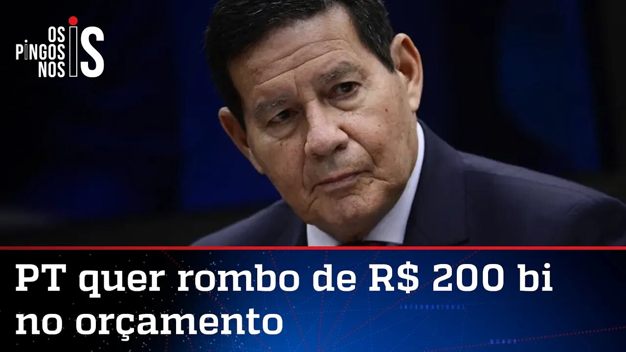 Mourão alerta para gastança de Lula e afirma que PT ignora equilíbrio fiscal