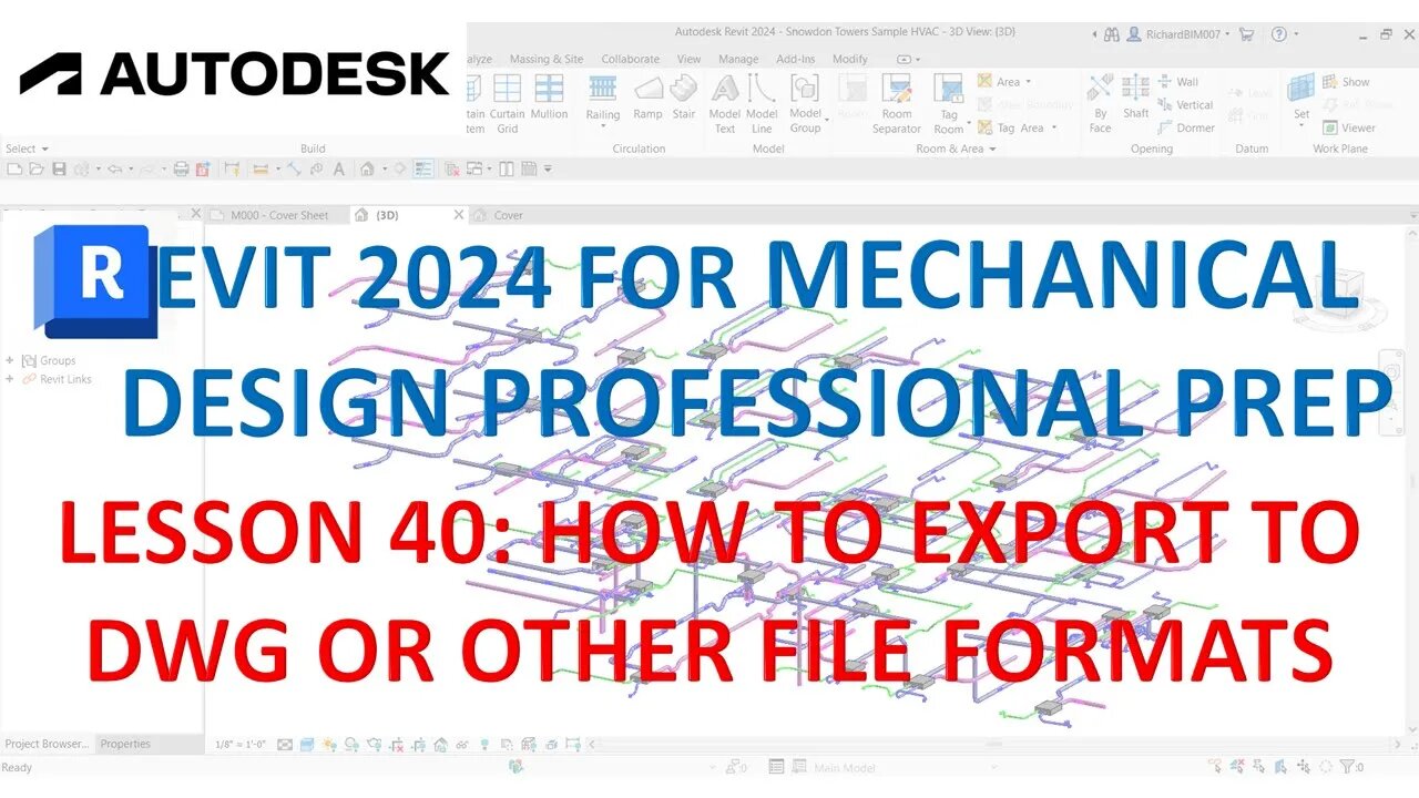 REVIT MECHANICAL DESIGN PROFESSIONAL CERTIFICATION PREP: EXPORTING FILES