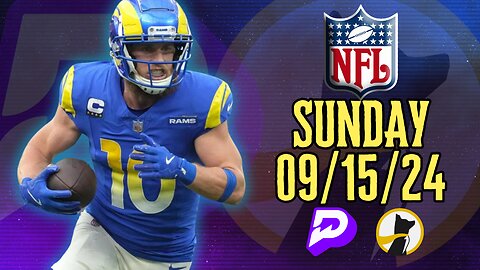 🏈 #UNDERDOGFANTASY | #PRIZEPICKS | BEST #NFL PLAYER PROPS FOR SUNDAY | 09/15/24 | #FOOTBALL | TODAY