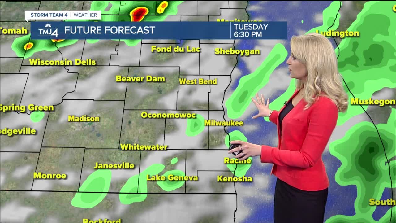 Storms continue into Tuesday