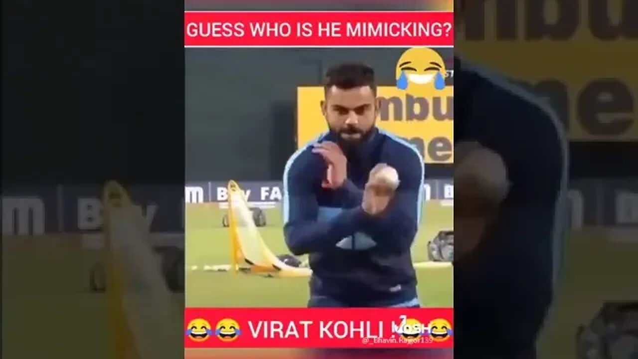 Virat Kohli's Hilarious Mimicry: Guess Who He's Imitating!#KohliMimicry #shorts #shortsvideo #virat