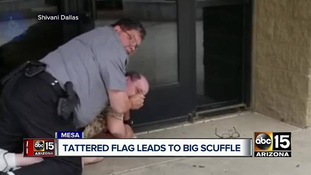 Tattered flag leads to scuffle involving veteran in Mesa