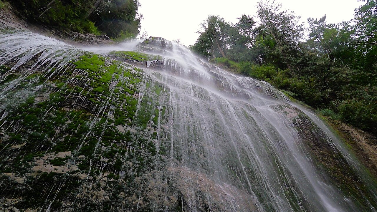 Drone captures spectacular view of one of the world's prettiest waterfalls