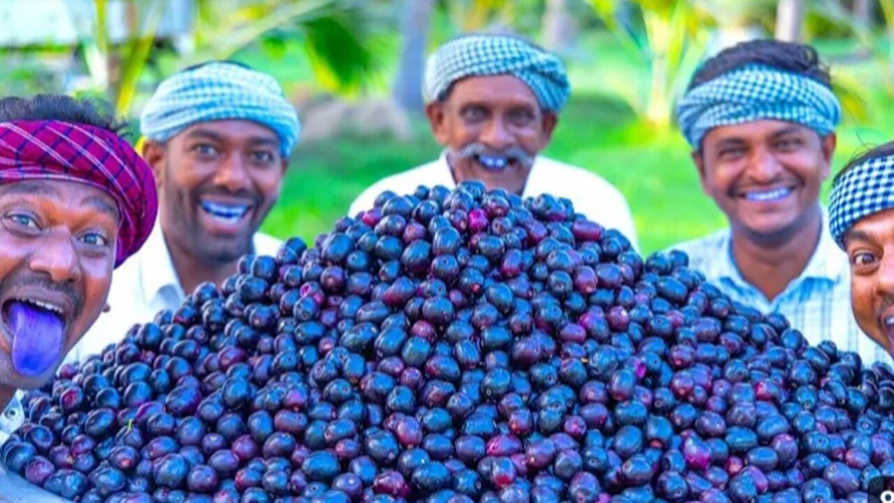 100kg JAVA FRUIT | SWEET FRUIT JAM Recipe Cooking in Village | NAVAL PAZHAM | Black Plum Jamun Fruit