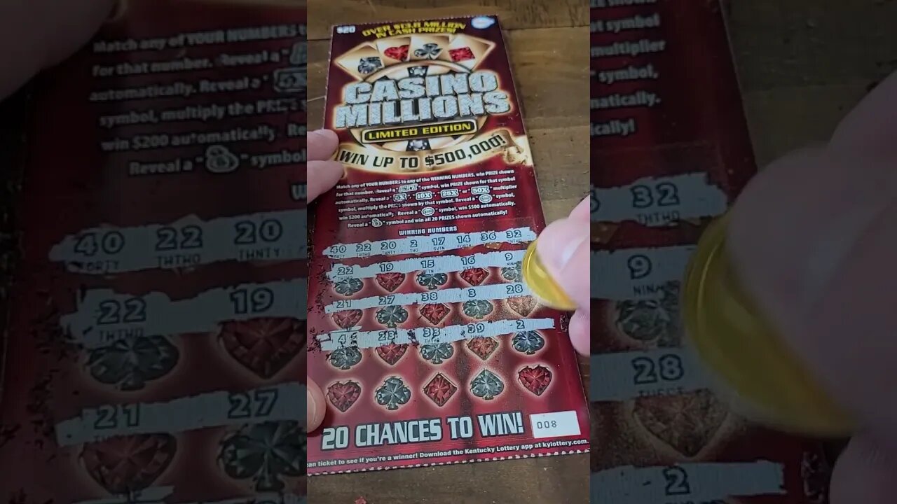 Bought $20 Lottery Tickets Casino Millions!