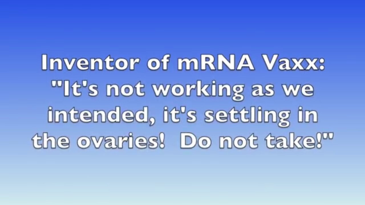 Dr. Robert Malone- Inventor of the mRNA Injection URGENT WARNING! DON'T TAKE IT! (RUMBLE SUPPRESSED VIDEO)