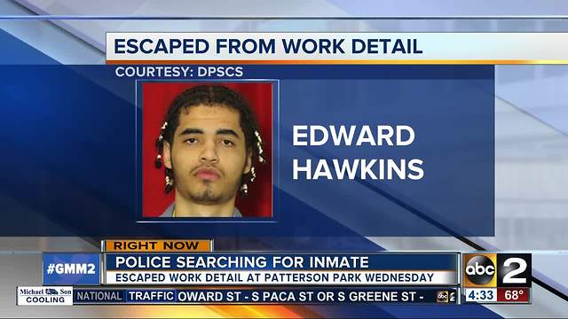 Authorities search for inmate who walked off work detail