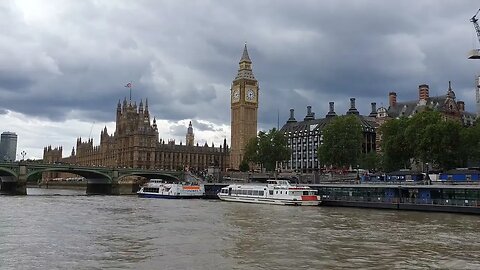 Big Ben and the houses of Parliament on the river Thames. London 12th July 2023