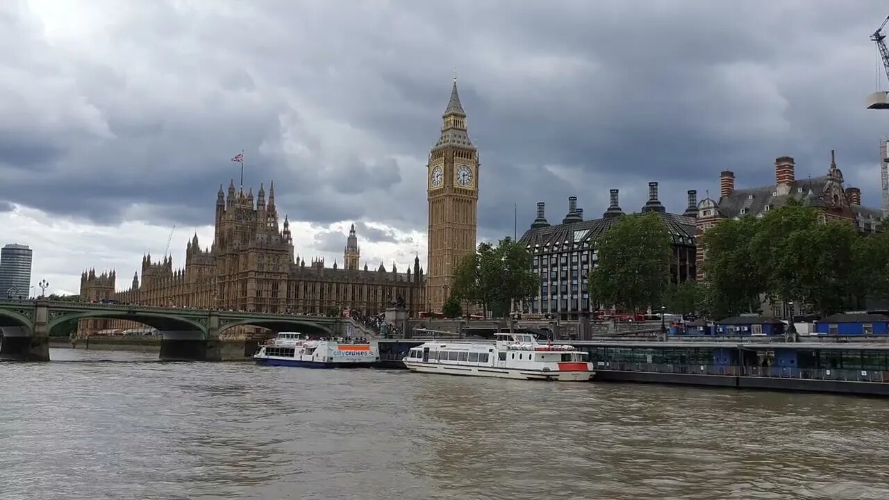 Big Ben and the houses of Parliament on the river Thames. London 12th July 2023