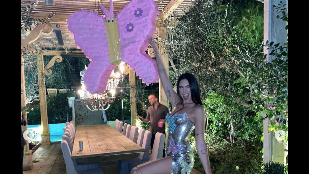 Dua Lipa's butterfly-themed bash