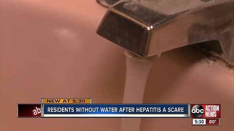 Retirement community without water for 16 hours one week after Hepatitis A scare