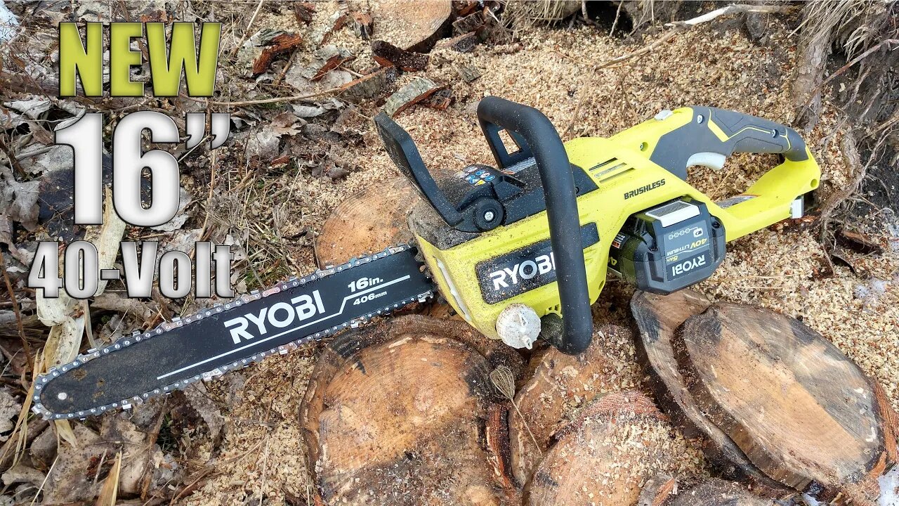 Ryobi 40-Volt Brushless 16" Chain Saw Review RY40550 RY40505