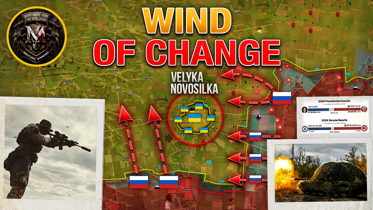 Trump Is 47th🌏 Breakthrough To Velyka Novosilka⚔️ Kurakhove Endgame🔥 Military Summary For 2024.11.06