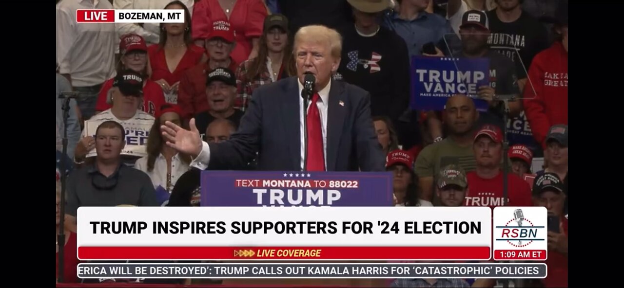 HISTORIC PROMISE: From President Trump’s Rally in Bozeman, MT - 8/9/2024