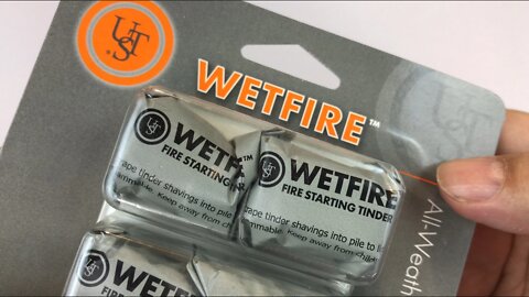 Ultimate Survival Technologies WetFire Emergency Tinder fire starter (Tube of 8 Cubes) review