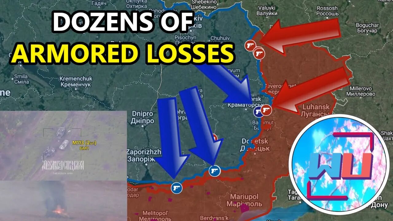 Dozens of Armored Losses As Ukrainian Offensive Struggles | F-16 To Ukraine Announced