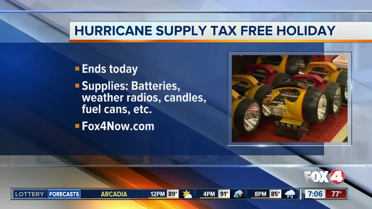 Thursday is last day for hurricane supplies tax holiday