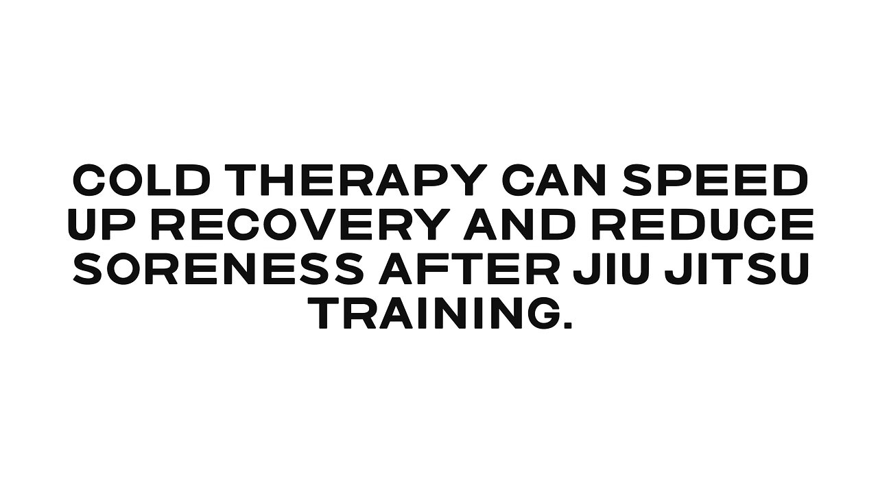 Cold Therapy for Faster Jiu Jitsu Recovery: Reduce Soreness & Stay on the Mats!