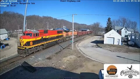 SB Herzog Ballast at Guttenberg, Dubuque and Bellevue, IA on March 24, 2023