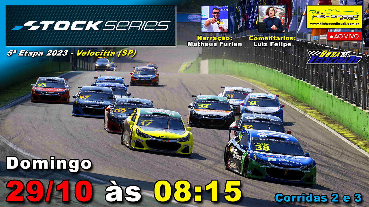 🔴 STOCK SERIES | Corridas 2 e 3 | 5ª Etapa 2023 | Velocitta (SP) | Ao Vivo