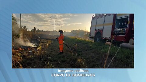 Angelândia: Corpo de Bombeiros apaga incêndio próximo ao trevo de acesso à cidade.