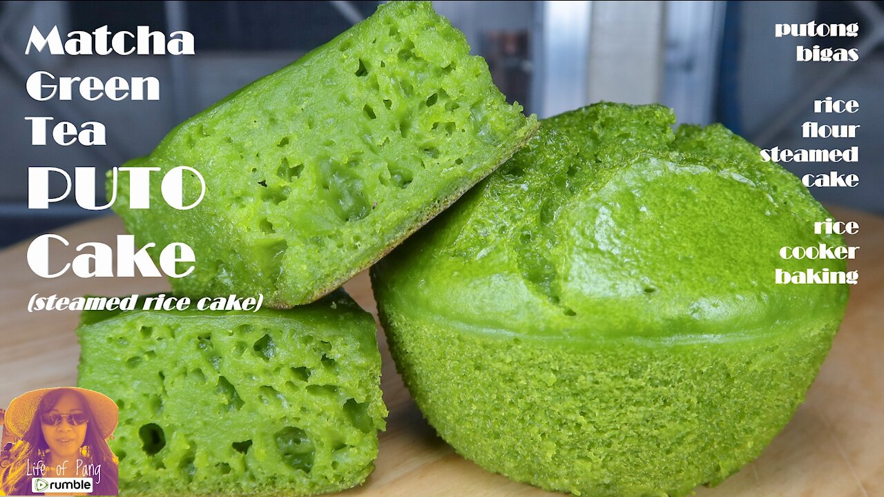 Matcha Green Tea Puto Cake | How To Make Steamed Rice Cake | EASY RICE COOKER CAKE RECIPES