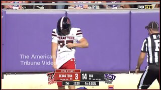 WATCH: Texas Tech Kicker Goes Viral For Scoring Trick Touchdown, Displaying Pro-Trump Message