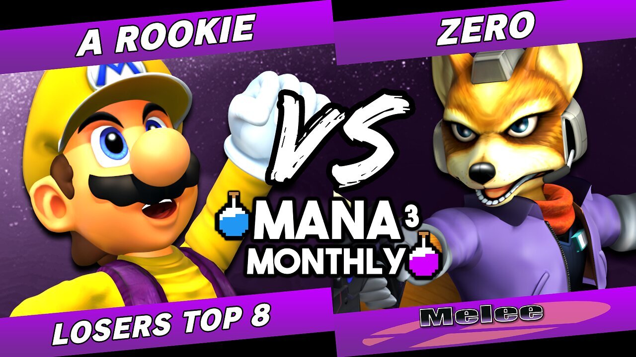 Mana Monthly 3 - A Rookie (Mario) vs ZeRo (Fox) Smash Melee Tournament