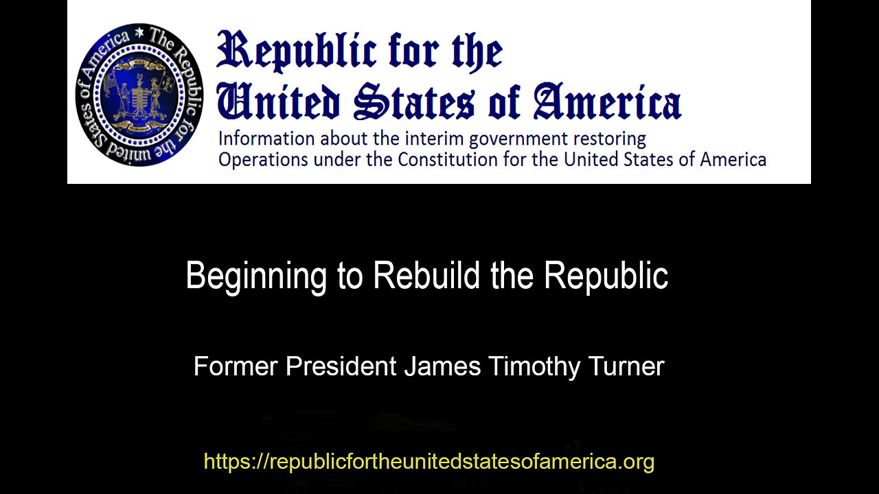 Beginning to Rebuild the Republic with James Timothy Turner