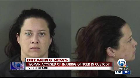 Woman accused of assaulting Vero Beach officer arrested