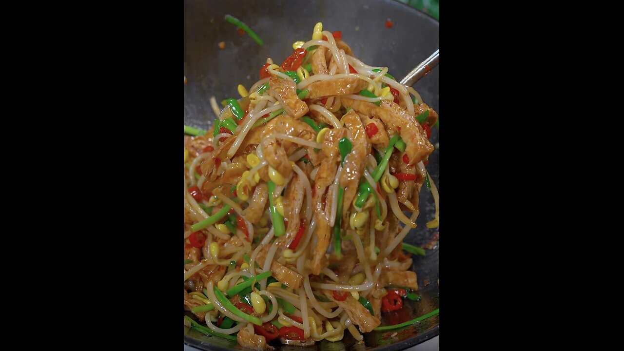 Bean sprouts fried tofu So delicious that it has no friends