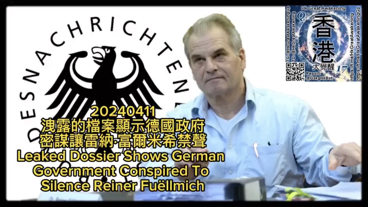 洩露的檔案顯示 德國 政府密謀讓 雷納富爾米希 禁聲 Leaked Dossier Shows German Government Conspired To Silence Reiner Fuëllmich