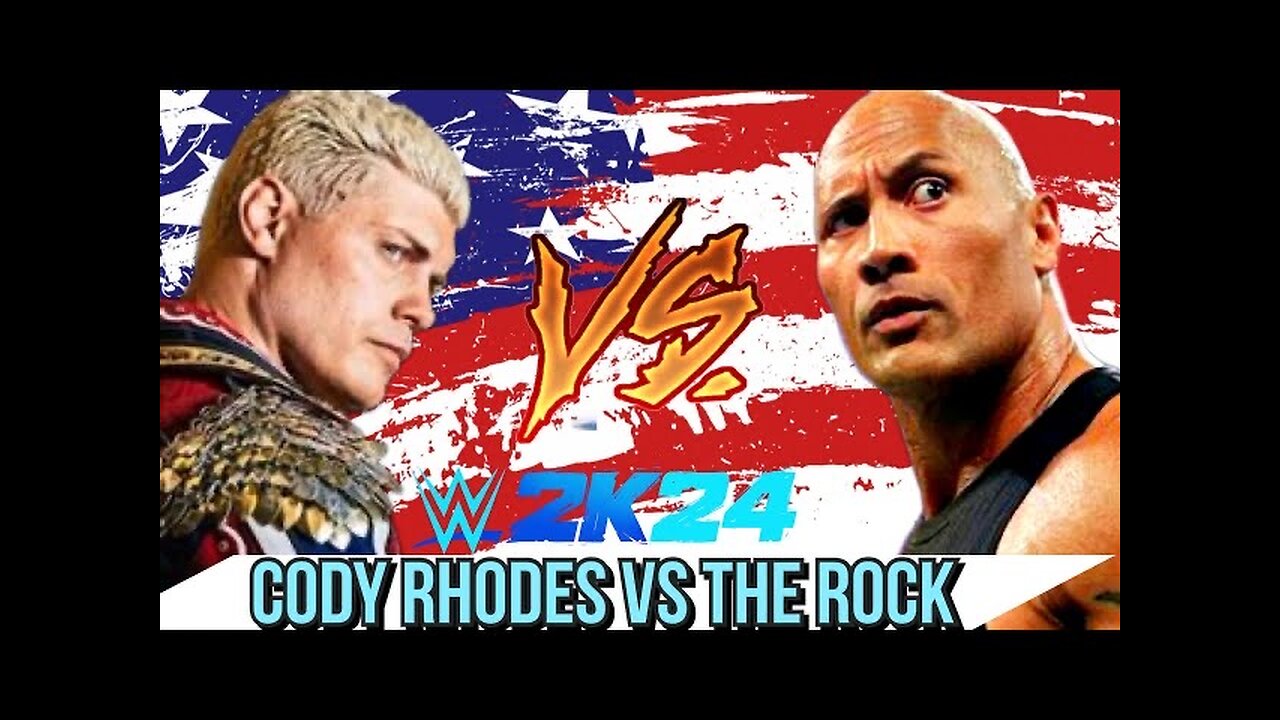 WWE 2K24 Cody Rhodes vs The rock PS5 Gameplay