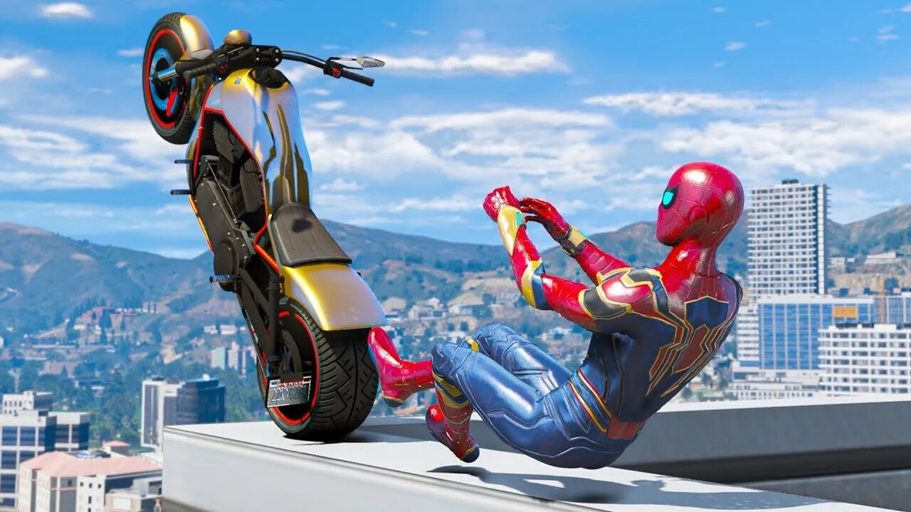 GTA 5 Spiderman Epic Stunts/Fails/Ragdolls with winfrey gaming Ep 33( spider man funny moment)