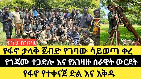 የፋኖ ታላቅ ጀብድ የገባው ሳይወጣ ቀረ/የጎጃሙ ተጋድሎ እና የአገዛዙ ሰራዊት ውርደት/የፋኖ የተቀናጀ ድል እና እቅዱ