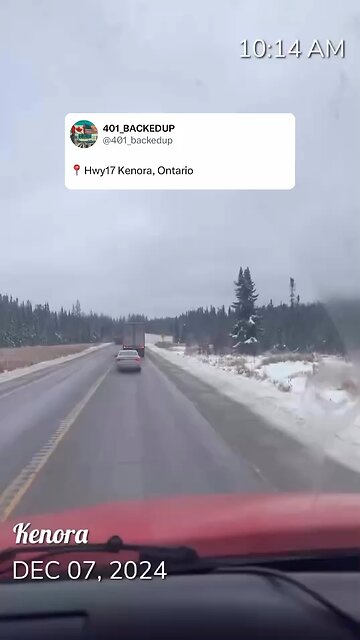 Accident On Hwy 17 Kenora Ontario