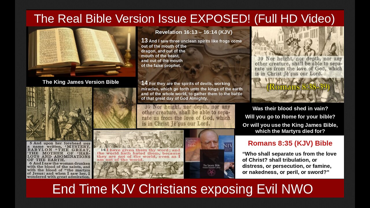 The Real Bible Version Issue EXPOSED! (Full HD Video)