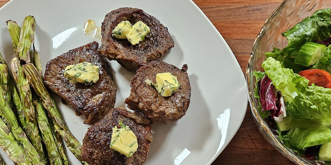 Filet Mignon With Garlic Herb Butter #fillet #beefsteaks