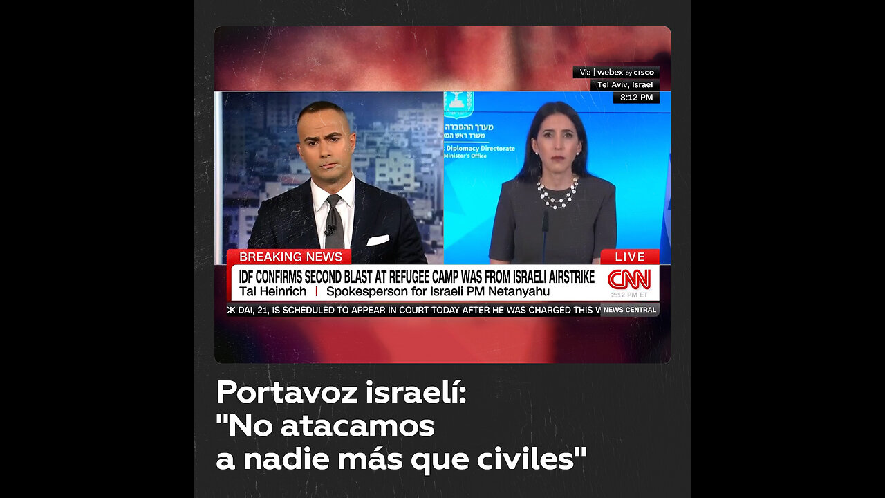 Portavoz israelí se confunde en una intervención sobre los objetivos del Ejército en Gaza