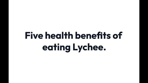 Five health benefits of eating Lychee.