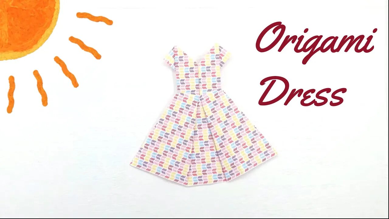 Origami easy paper dress with Ski