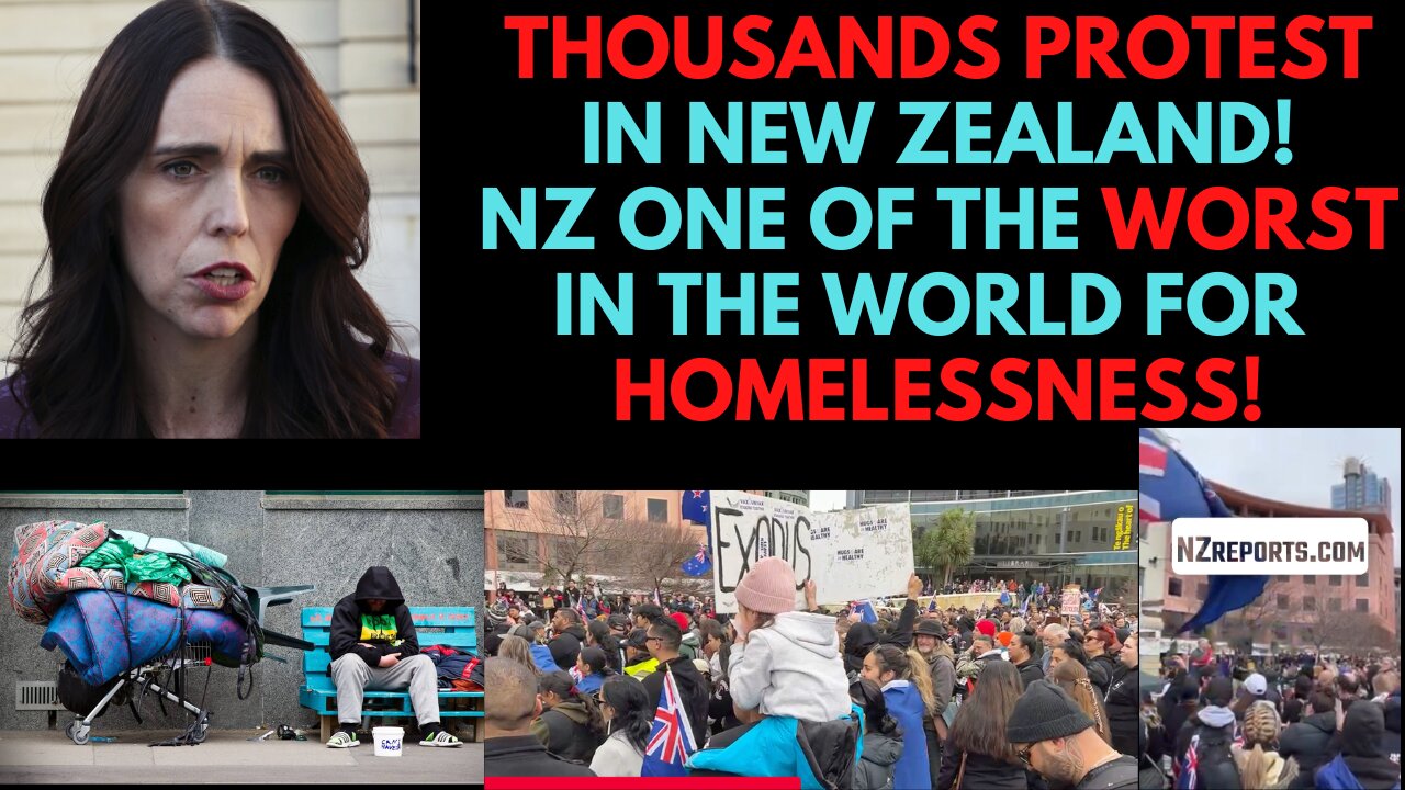 NZ Anti Government Protest! 1% of NZ are Homeless!