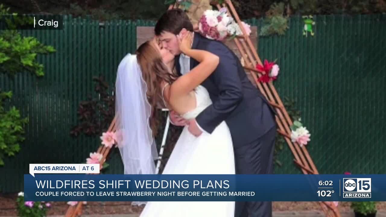 Wildfire derails wedding plans, forcing family to make new plans quickly