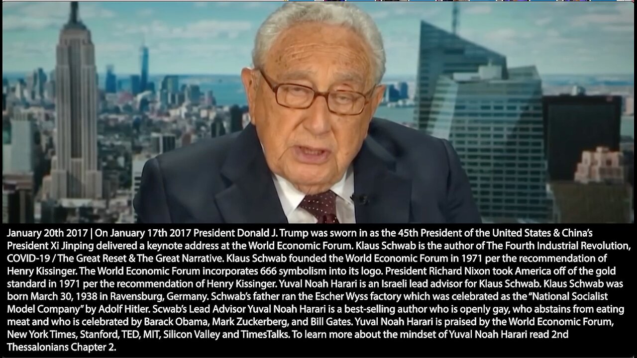 Kissinger | "If you control the food, you control a nation. If you control the energy, you control a region. If you control the money, you control the world." - Kissinger (1971 Advisor to President Nixon & Klaus Schwab) + Egypt & Nigeria