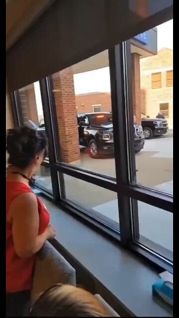 An ER Patient at the hospital in Butler, Pennsylvania captured the moment President Trump arrived
