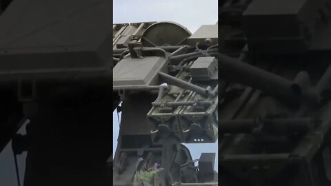 Russian air defense systems "Strela 10SV" fire at targets of the Armed Forces of Ukraine