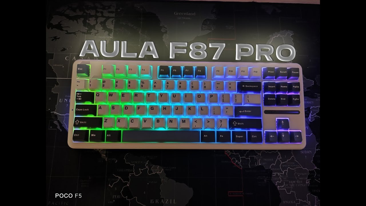 AULA F87 PRO Unboxing + Sound Test Best BUDGET mechanical keyboard !