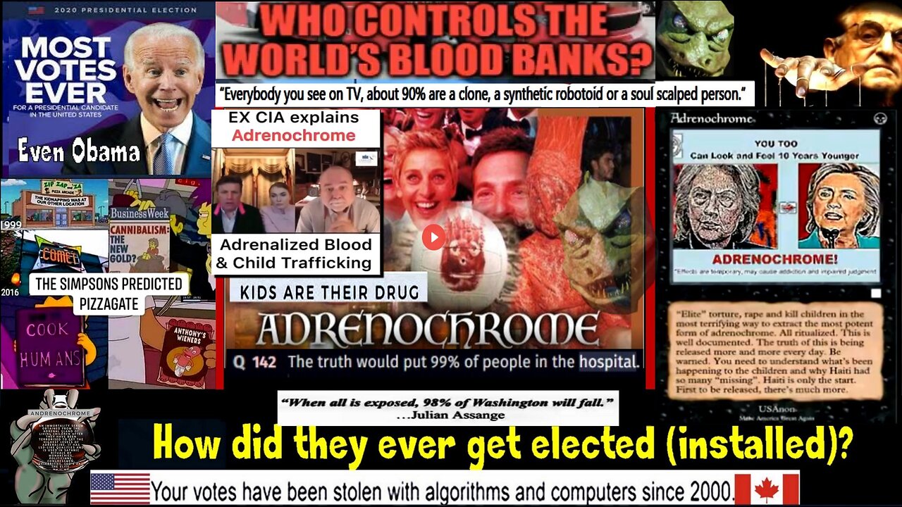 Ex CIA explains Adrenochrome Adrenalized blood and child trafficking. (see description)