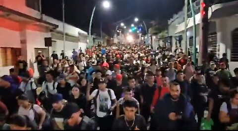 Another migrant caravan pushing their way north while the Mexican government does nothing