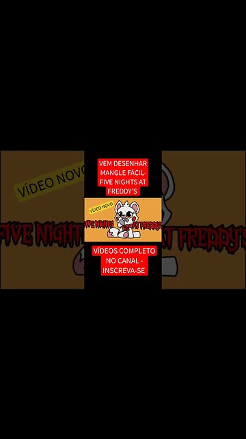 COMO DESENHAR MANGLE - FIVE NIGHTS AT FREDDY'S - FÁCIL #desenho #shorts #desenholivre #desenhofacil